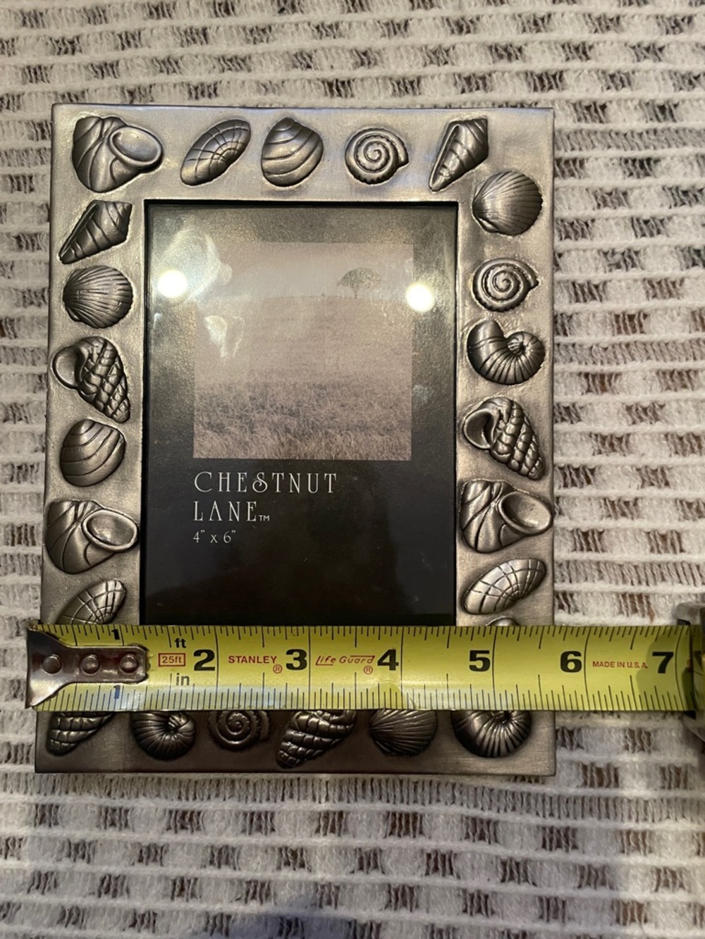NWOT Pewter Seashell 4x6 Picture Frame - Nautical Coastal Beach Decor - Picture 8 of 10